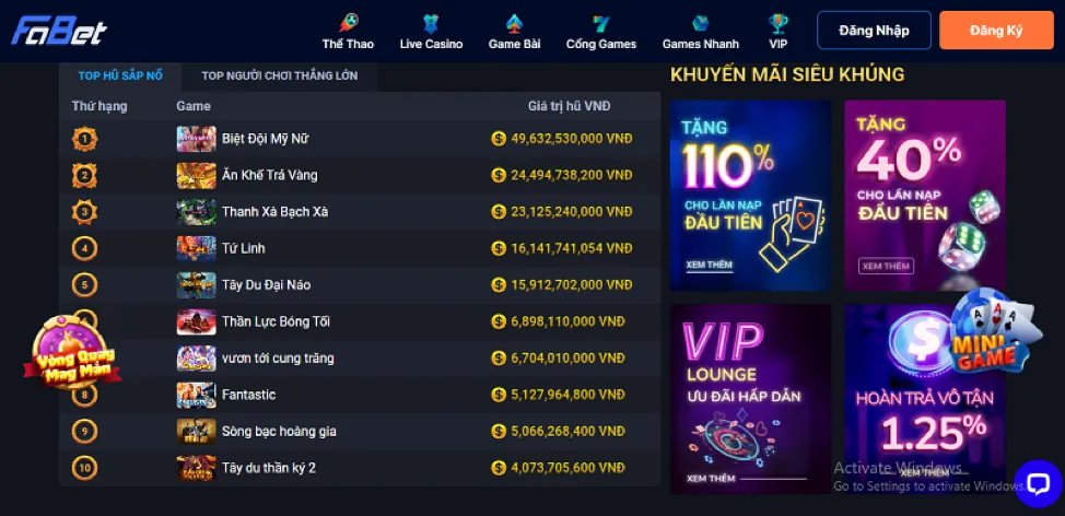 Giao diện người dùng full88 web mới
